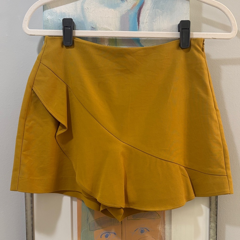 Zara Mustard Yellow Skort